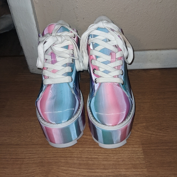 Obo Yru LaLa prizmatiq pastel platform sneakers size 6 - Picture 5 of 6